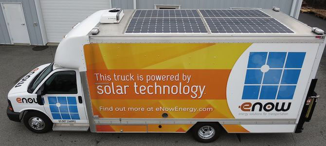 eNow solar panels for trucks