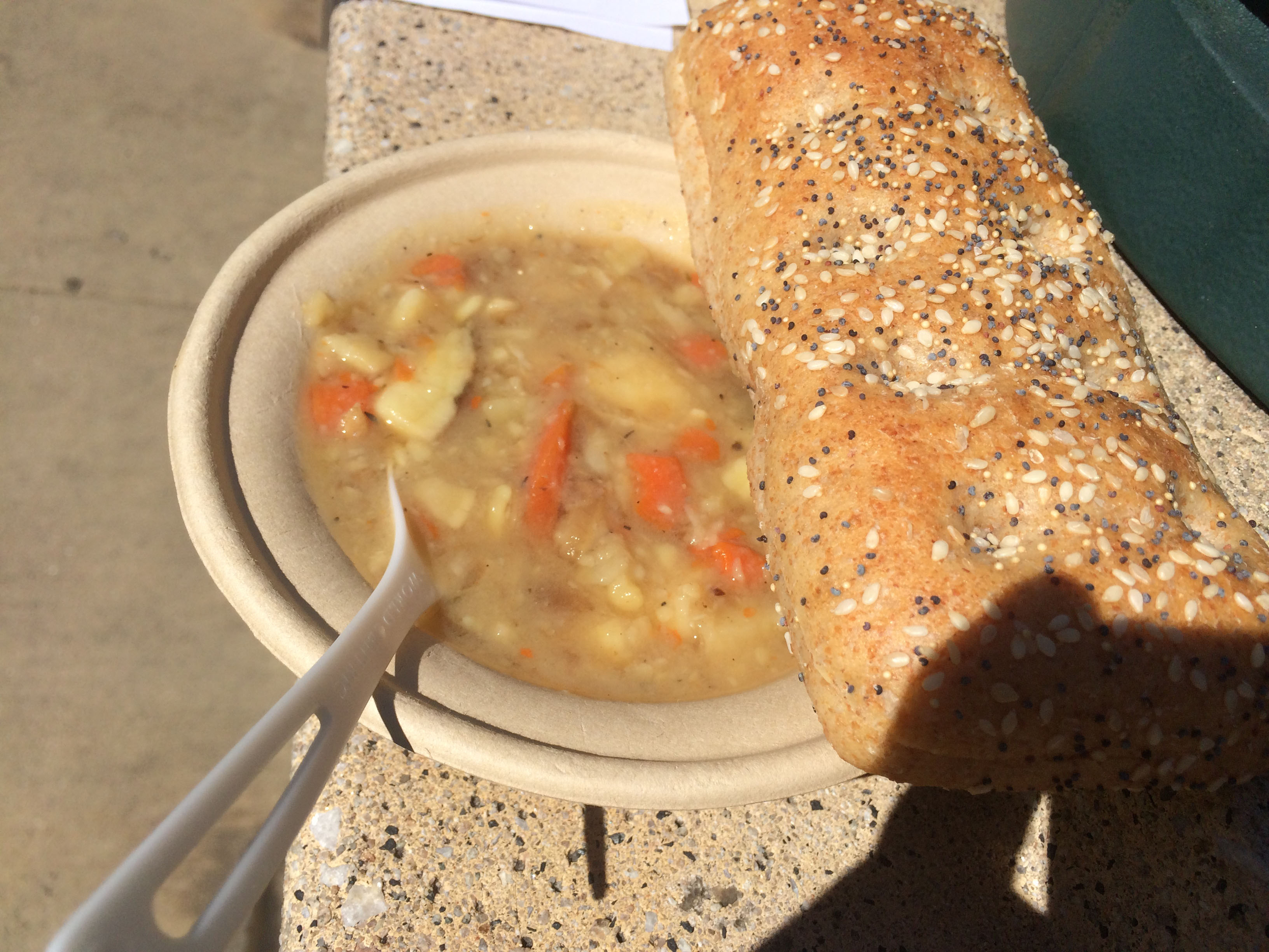 soup and bread from Feeding the 5000: Oakland