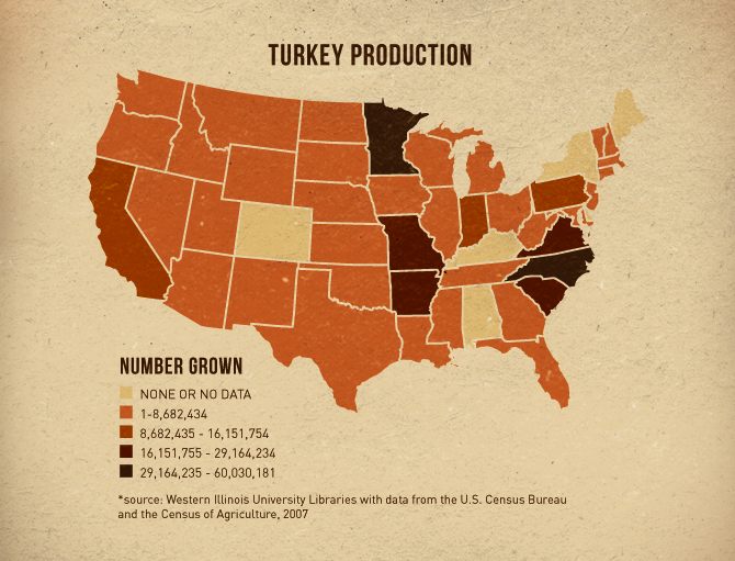 Bird_Map_graphic_texture Turkey production by state in the United States